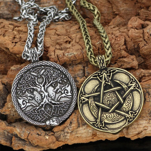 Collier Viking Arbre de Vie Yggdrasil Gardien des Mondes - 4  versions au choix !