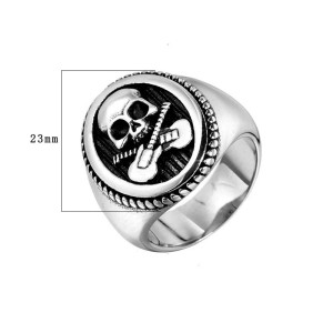 Dimensions Bague Tête de Mort Guitares Électriques Couleur