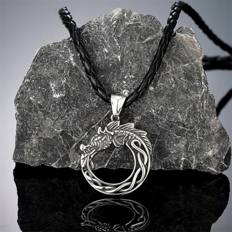 Collier Viking Jörmungandr Cercle Éternel Modele 2