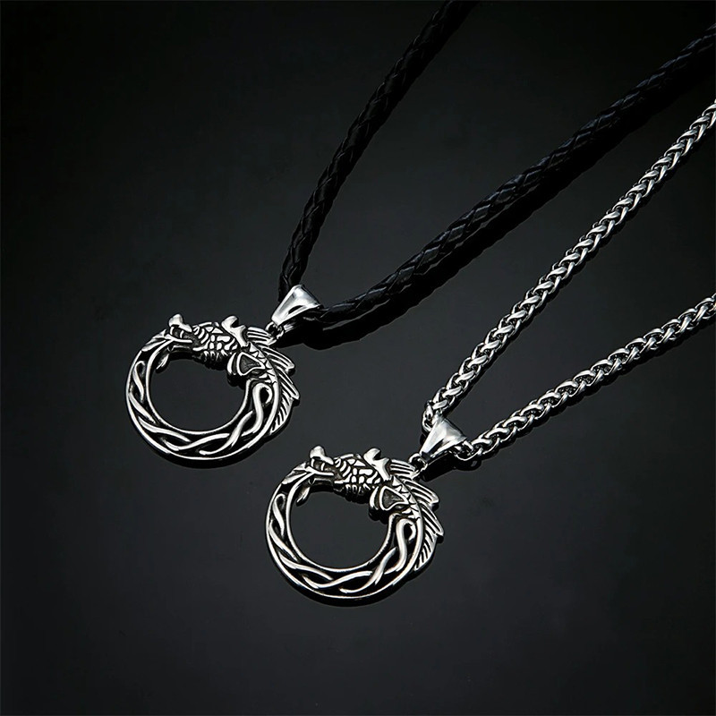 Collier Viking Jörmungandr Cercle Éternel - 2 versions au choix !