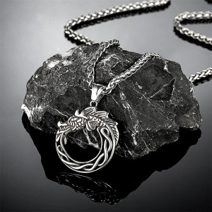 Collier Viking Jörmungandr Cercle Éternel Modele 1