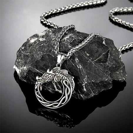 Collier Viking Jörmungandr Cercle Éternel Modele 1