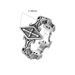 Dimensions Bague Gothique Croix Royale