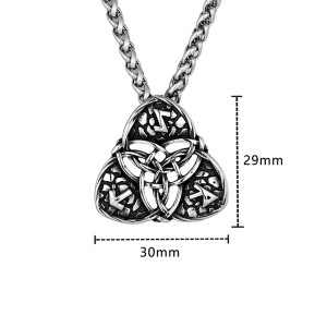 Dimensions Collier Viking Triskel Runique des Trois Destins - 2 versions au choix !