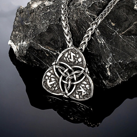 Avant Collier Viking Triskel Runique des Trois Destins Modele 1