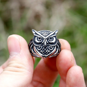 Bague Gothique Hibou Gardien