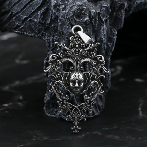 Avant Pendentif Tête de Mort Baroque Gothique