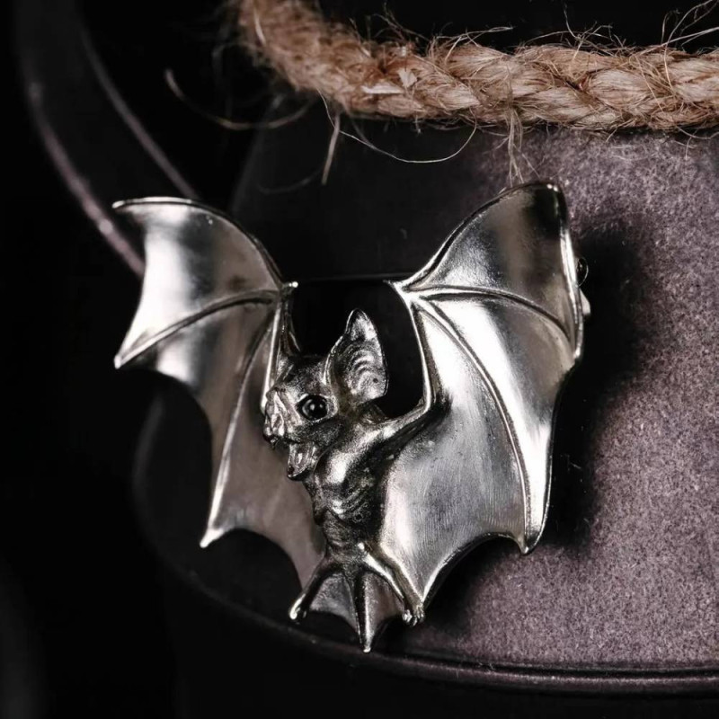 Magnifique Broche Gothique Chauve-Souris
