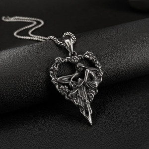 Avant Pendentif Tête de Mort Sorcière Gothique