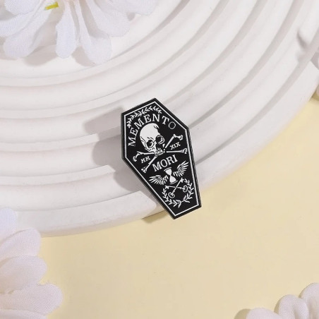 Vue Laterale Pins Tête de Mort "Memento Mori"