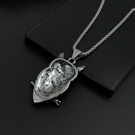 Vue Arrierre Pendentif Tête de Mort Hibou Calavera