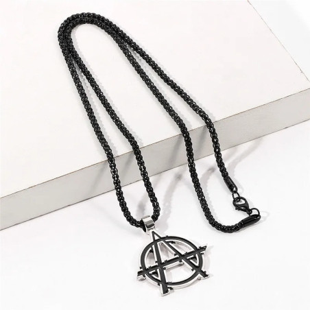 Avant Collier Symbole Anarchiste Punk