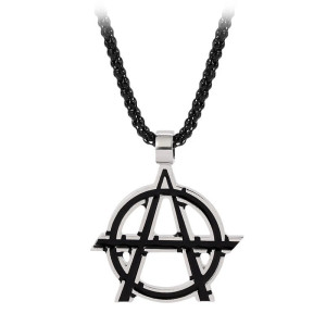 Vue generale Collier Symbole Anarchiste Punk