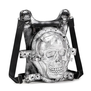 Sac à Dos Tête de Mort "Armure du Crâne Impérial" Couleur Argent