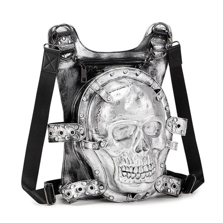 Sac à Dos Tête de Mort "Armure du Crâne Impérial" Couleur Argent
