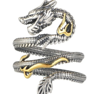 Vue generale Bague Dragon Enroulé