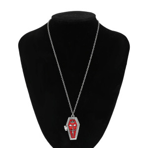 Avant Collier Tête de Mort Goth Cercueil Vampire