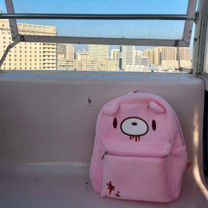 Avant Sac à Dos Kawaii Gothique "Ourson Blessé en Peluche"