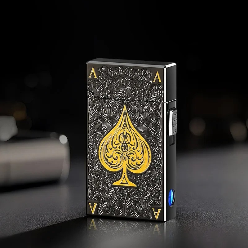 Briquet As de Pique “Destin Sombre du Joker” Couleur Noir