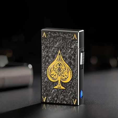 Briquet As de Pique “Destin Sombre du Joker” Couleur Noir
