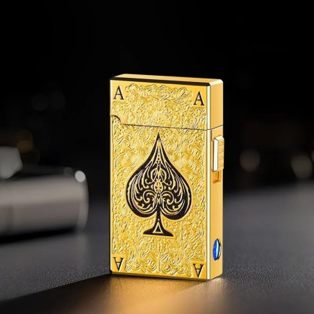 Briquet As de Pique “Destin Sombre du Joker” Couleur Or
