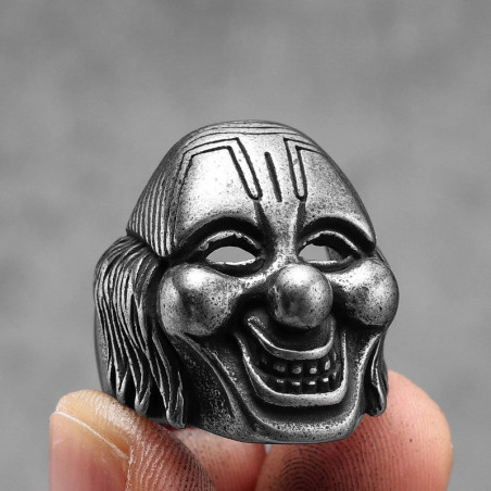 Bague Masque de Clown Gothique