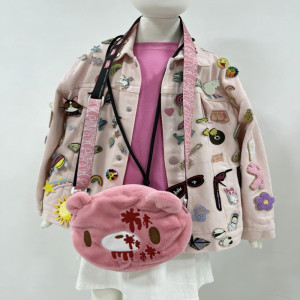 Vue portee Sac Bandoulière Kawaii Gothique "Ourson Ensanglanté"