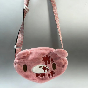 Vue de face Sac Bandoulière Kawaii Gothique "Ourson Ensanglanté"