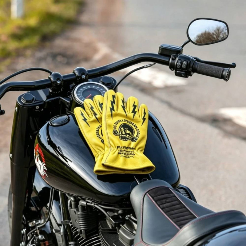 Gants Tête de Mort « Haute Tension »