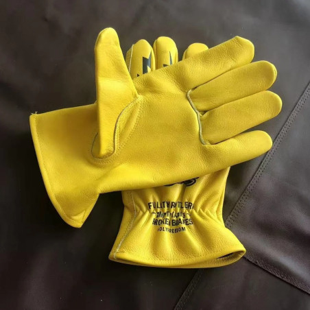 Vue dessous Gants Tête de Mort « Haute Tension »
