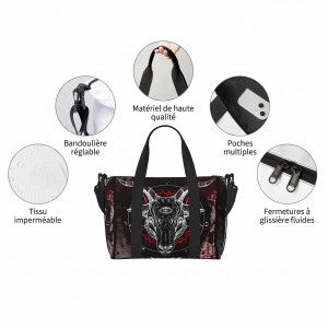 features du Sac fourre-tout Gothique Baphomet Bloodlust