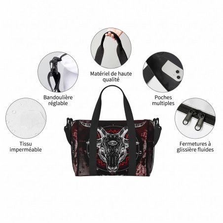 features du Sac fourre-tout Gothique Baphomet Bloodlust