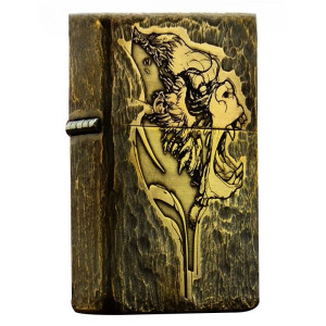 Briquet Tête de Mort Crâne Loup Hurlant “Rage Nocturne”
