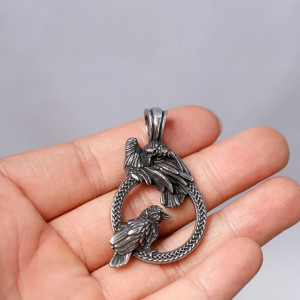 Pendentif Viking Corbeaux d’Odin