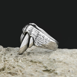 Bague Tête de Mort "Griffes du Prédateur"