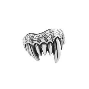 Vue generale Bague Tête de Mort "Griffes du Prédateur"