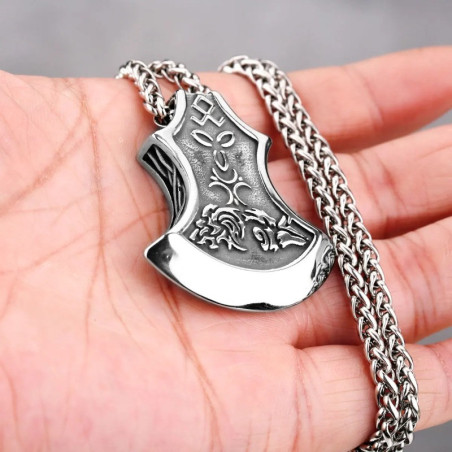 Collier Viking Hache Runique