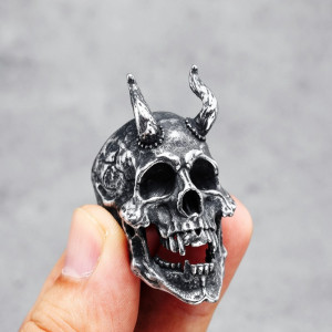 Bague Tête de Mort Satan Hurleur