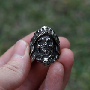 Bague Tête de Mort "Chevalier Maudit"