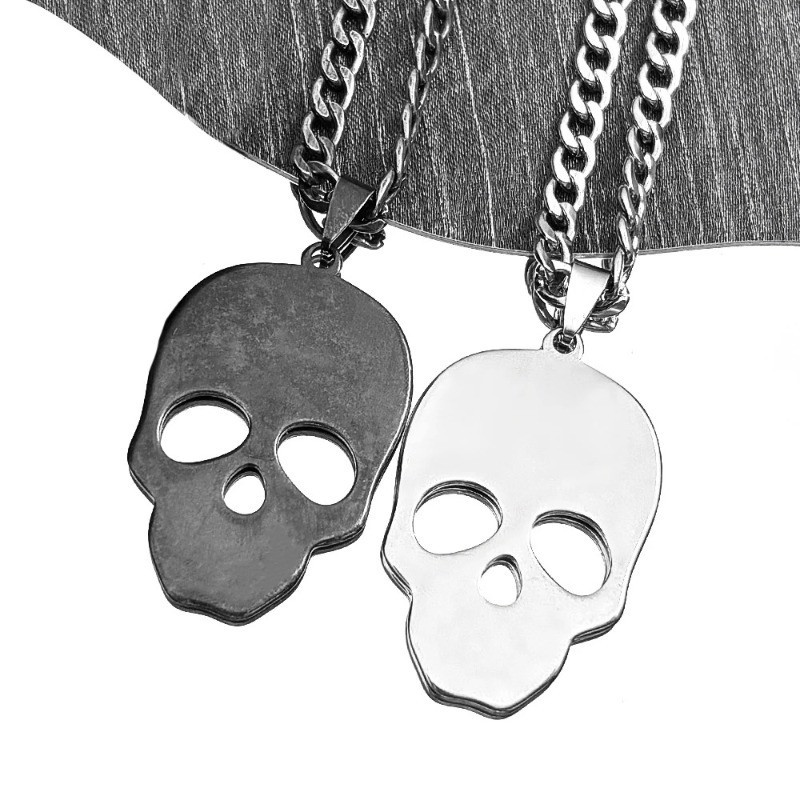 Collier Tête de Mort « Crâne Brut » – 2 Couleurs au Choix !
