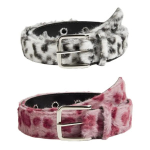 Ceinture Rock Goth « Fourrure Fantôme Sauvage » - 2 couleurs au choix !