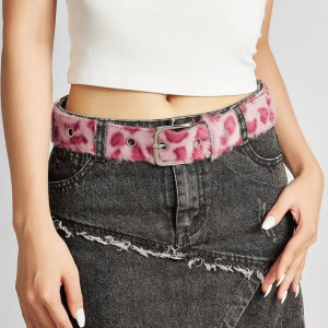 Vue portee Ceinture Rock Goth « Fourrure Fantôme Sauvage » - 2 couleurs au choix !