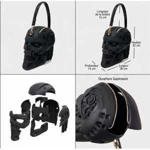 Détails du Sac Tête de Mort Cyborg L'héritage d'une machine immortelle