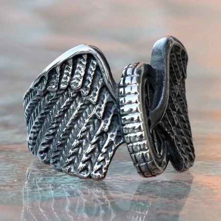 Avant Bague Biker "Ailes de Liberté"