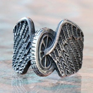 Bague Biker "Ailes de Liberté"