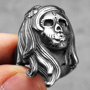 Bague Tête de Mort Fiancée des Ténèbres