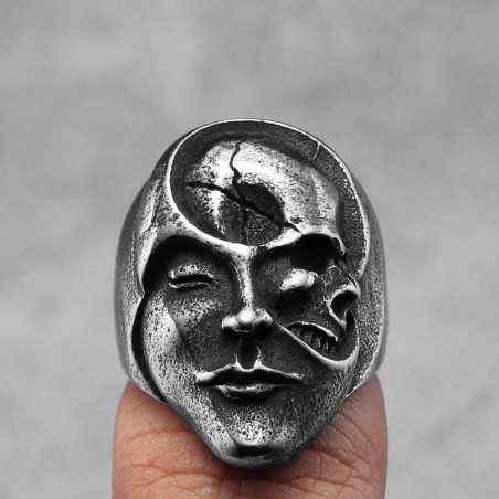 Bague Tête de Mort Dualité Macabre