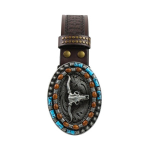 Ceinture Tête de Mort Western « Crâne Sombre Élégance Noire »