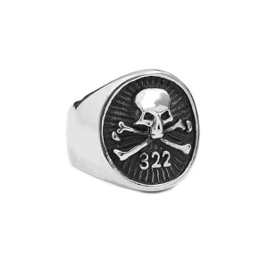 Vue generale Bague Tête de Mort « Skull & Bones 322 »