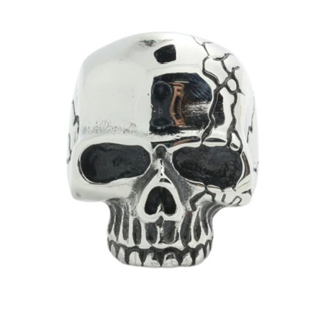 Bague Tête de Mort « Crâne Fissuré »